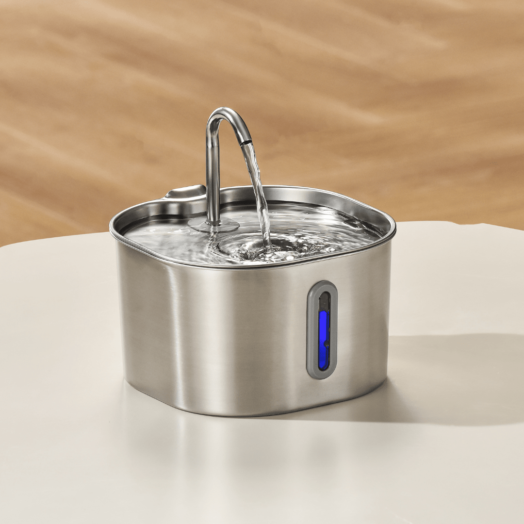 Cat Water Fountain, 2.2L Compact Filtered Pet Fountain with Quiet Easy-Clean Design - Homvista