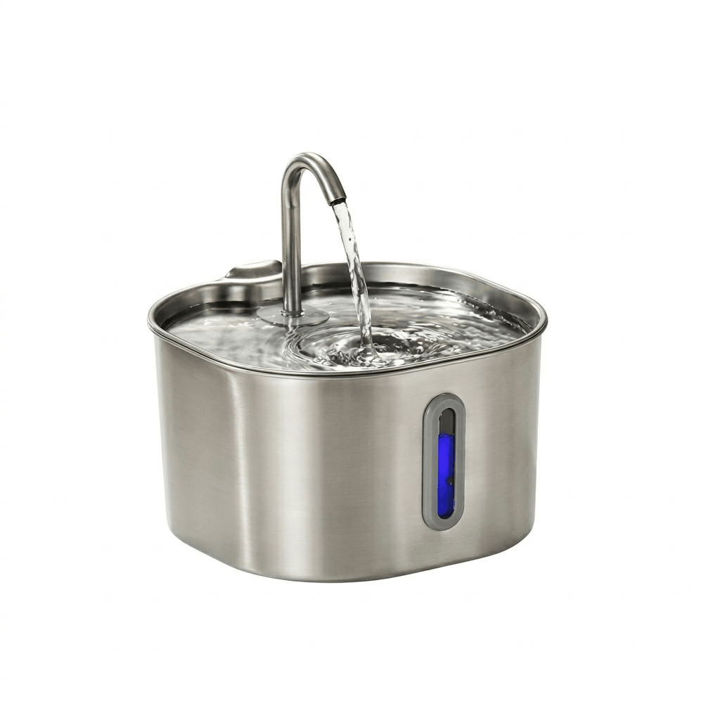 Cat Water Fountain, 2.2L Compact Filtered Pet Fountain with Quiet Easy-Clean Design - Homvista
