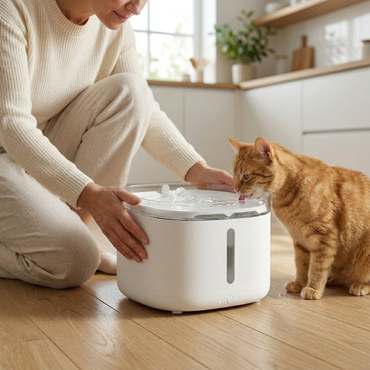 Cat Water Fountain, 3.2L Cordless Pet Fountain with Motion Sensor, 5000mAh Battery & 3 Modes - Homvista