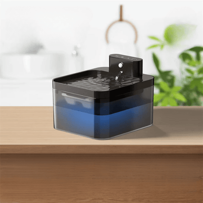Cat Water Fountain, Rechargeable Sensor-Activated Pet Fountain with Motion Detection & Filtered Flow - Homvista