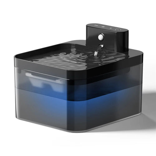 Cat Water Fountain, Rechargeable Sensor-Activated Pet Fountain with Motion Detection & Filtered Flow - Homvista