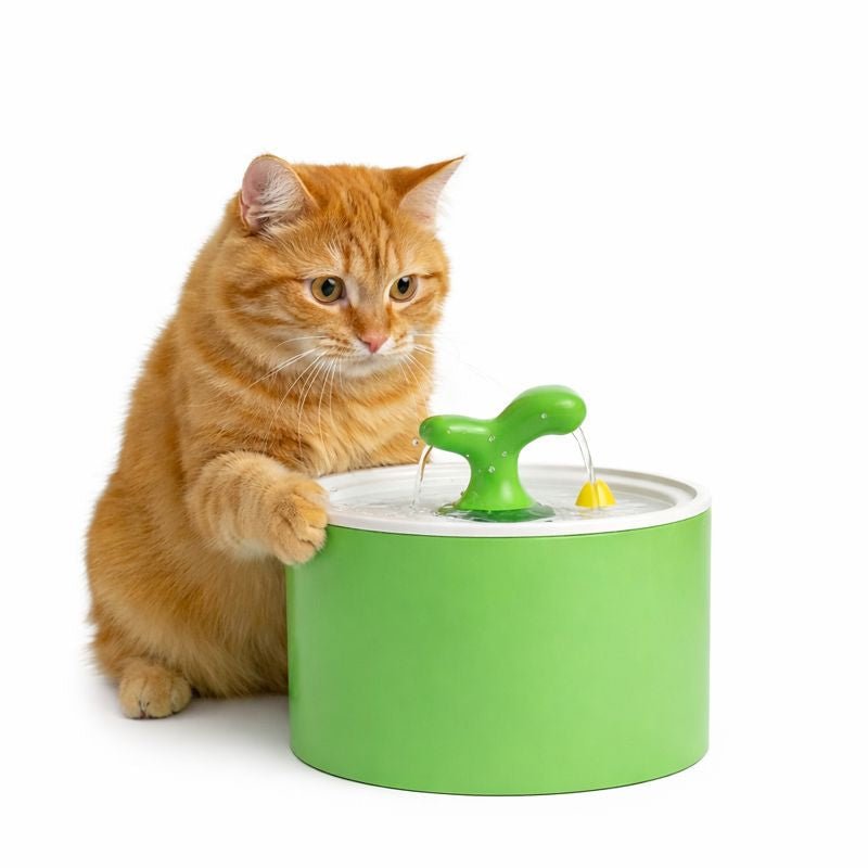 Ceramic Cat Water Fountain, 1–1.5L Pet Fountain with Multi-Stage Filtration & Quiet Pump - Homvista
