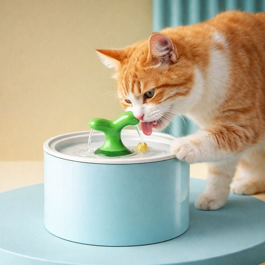 Ceramic Cat Water Fountain, 1–1.5L Pet Fountain with Multi-Stage Filtration & Quiet Pump - Homvista