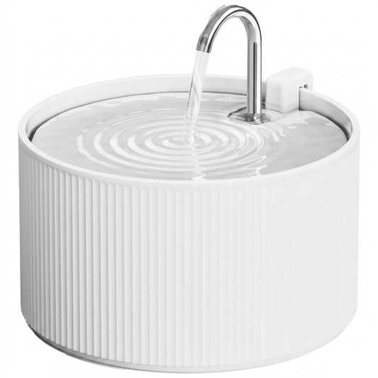 Ceramic Cat Water Fountain, 2.2L Pet Fountain with Triple-Layer Filtration & Quiet Operation - Homvista