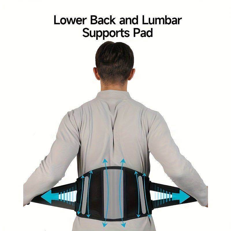 Cordless Heated Back Massager Belt, Lumbar Support, 3 Heat & Vibration Modes, USB - Homvista