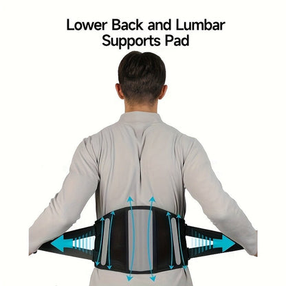 Cordless Heated Back Massager Belt, Lumbar Support, 3 Heat & Vibration Modes, USB - Homvista
