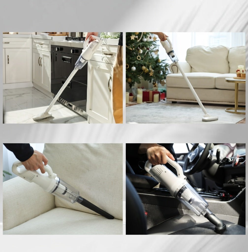Cordless Pet Hair Vacuum, 12,000Pa Handheld Vacuum with 4 Nozzles, LED & 30-Min Runtime - Homvista