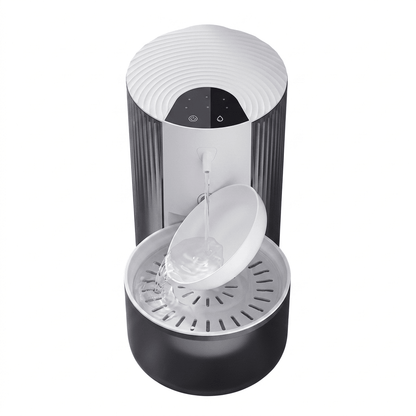 Cordless Pet Water Fountain, 3L Dual-Tank Cat & Dog Fountain with Automatic Water Exchange - Homvista
