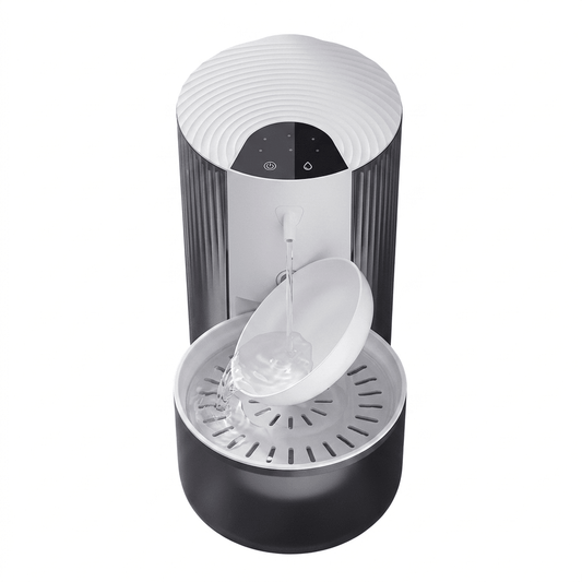 Cordless Pet Water Fountain, 3L Dual-Tank Cat & Dog Fountain with Automatic Water Exchange - Homvista