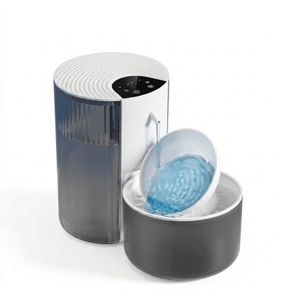 Cordless Pet Water Fountain, 3L Dual-Tank Cat & Dog Fountain with Automatic Water Exchange - Homvista