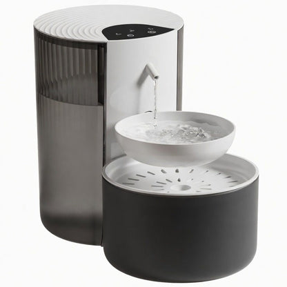 Cordless Pet Water Fountain, 3L Dual-Tank Cat & Dog Fountain with Automatic Water Exchange - Homvista