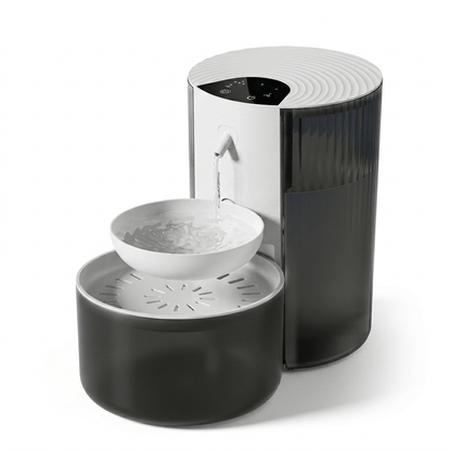 Cordless Pet Water Fountain, 3L Dual-Tank Cat & Dog Fountain with Automatic Water Exchange - Homvista