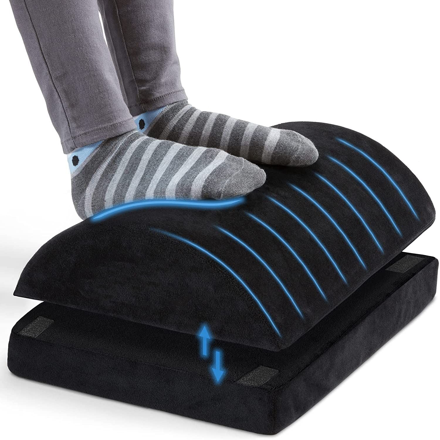 Curved Ergonomic Under Desk Home Office Foot Rest - Homvista