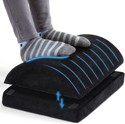 Curved Ergonomic Under Desk Home Office Foot Rest - Homvista