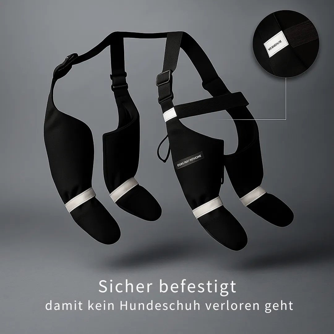 Dog Boots for Winter, Water-Resistant Non-Slip Paw Shoes with Reflective Straps - Homvista