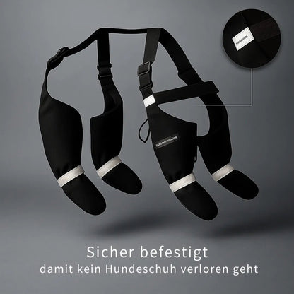 Dog Boots for Winter, Water-Resistant Non-Slip Paw Shoes with Reflective Straps - Homvista