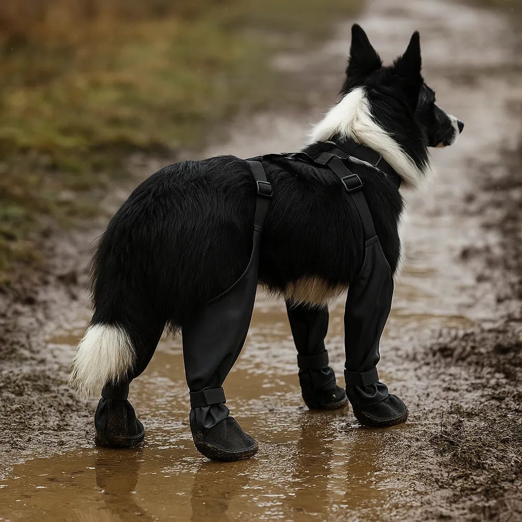 Dog Boots for Winter, Water-Resistant Non-Slip Paw Shoes with Reflective Straps - Homvista