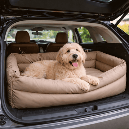 Dog Car Booster Seat, Elevated Water-Resistant Faux Leather Pet Car Seat - Homvista