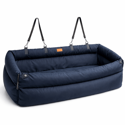 Dog Car Booster Seat, Elevated Water-Resistant Faux Leather Pet Car Seat - Homvista