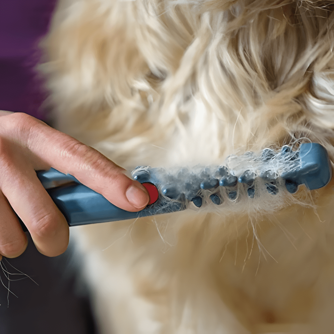 Dog & Cat Detangling Comb, Stainless Steel Pet Grooming Tool for Knots & Matted Fur - Homvista