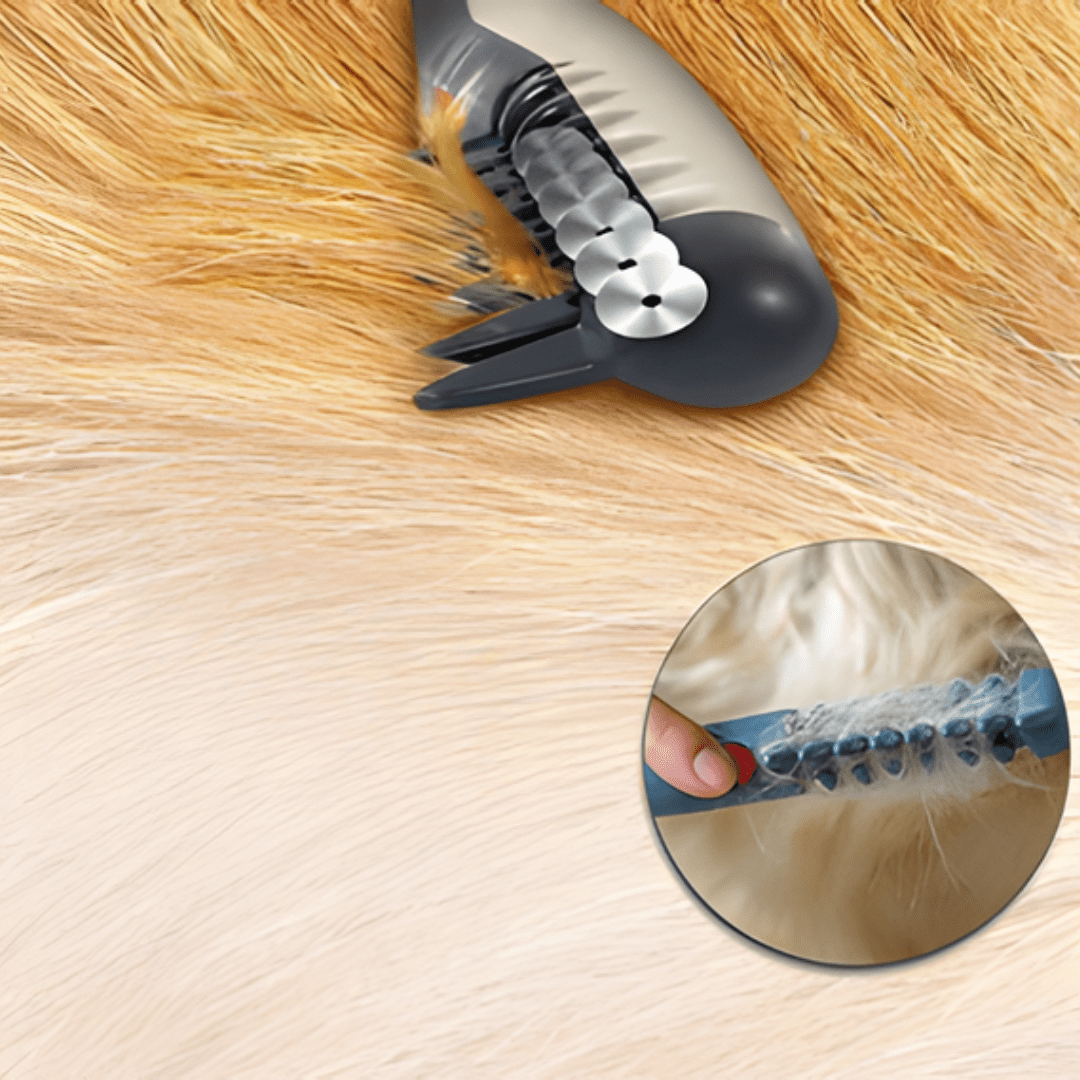 Dog & Cat Detangling Comb, Stainless Steel Pet Grooming Tool for Knots & Matted Fur - Homvista