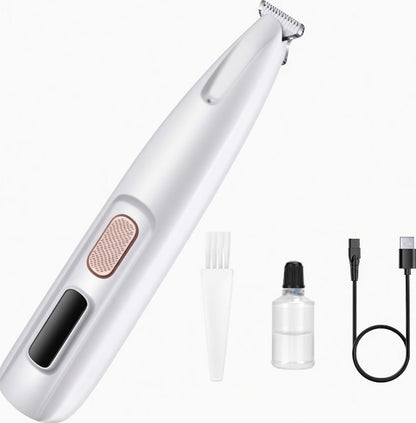 Dog Grooming Trimmer, Rechargeable Pet Clippers with LED, 18mm Blade & <35dB Quiet Operation - Homvista