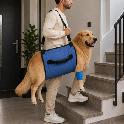 Dog Lift Support Harness with Dual Handles, Adjustable Padded Mobility Harness for Stairs & Cars - Homvista