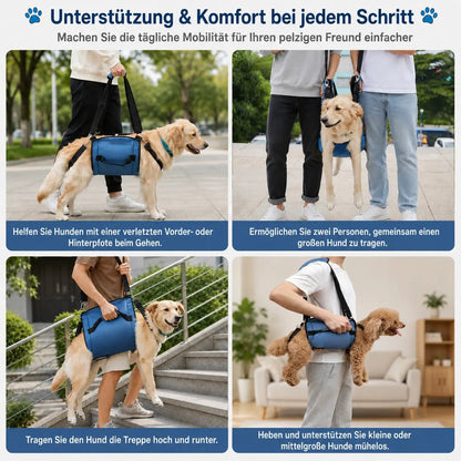 Dog Lift Support Harness with Dual Handles, Adjustable Padded Mobility Harness for Stairs & Cars - Homvista