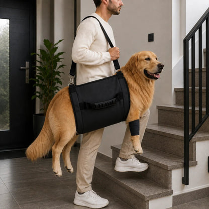 Dog Lift Support Harness with Dual Handles, Adjustable Padded Mobility Harness for Stairs & Cars - Homvista