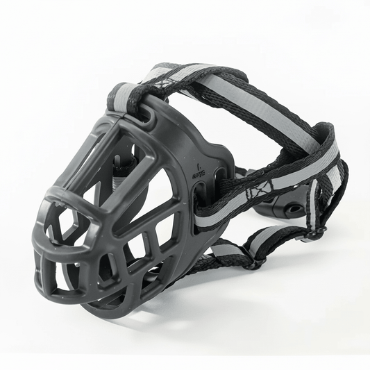Dog Muzzle, Breathable Mesh Adjustable Muzzle for Biting, Grooming & Walking - Homvista