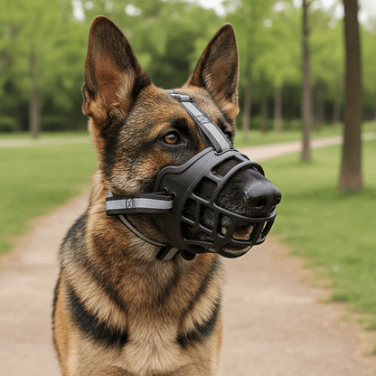 Dog Muzzle, Breathable Mesh Adjustable Muzzle for Biting, Grooming & Walking - Homvista