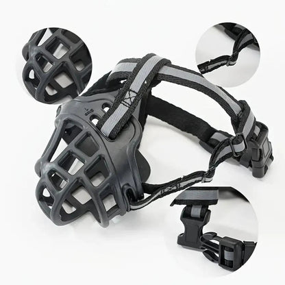 Dog Muzzle, Breathable Mesh Adjustable Muzzle for Biting, Grooming & Walking - Homvista