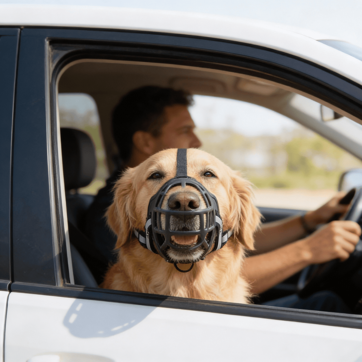 Dog Muzzle, Breathable Mesh Adjustable Muzzle for Biting, Grooming & Walking - Homvista