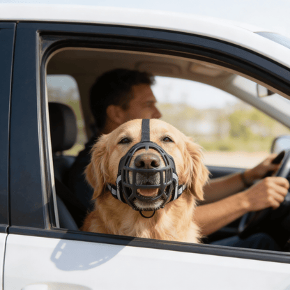 Dog Muzzle, Breathable Mesh Adjustable Muzzle for Biting, Grooming & Walking - Homvista
