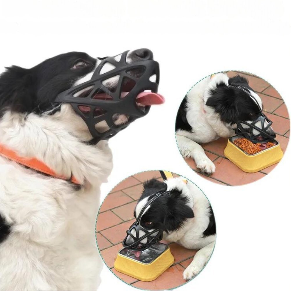 Dog Muzzle for Biting, Breathable Adjustable Muzzle for Walking, Grooming & Training - Homvista