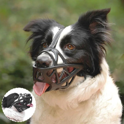 Dog Muzzle for Biting, Breathable Adjustable Muzzle for Walking, Grooming & Training - Homvista