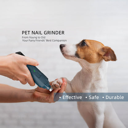 Dog Nail Grinder, 6-Speed Rechargeable Pet Nail Trimmer with Dual LED, 45dB & 3 Ports - Homvista