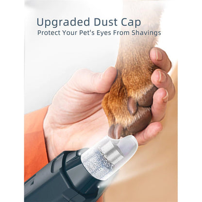 Dog Nail Grinder, 6-Speed Rechargeable Pet Nail Trimmer with Dual LED, 45dB & 3 Ports - Homvista