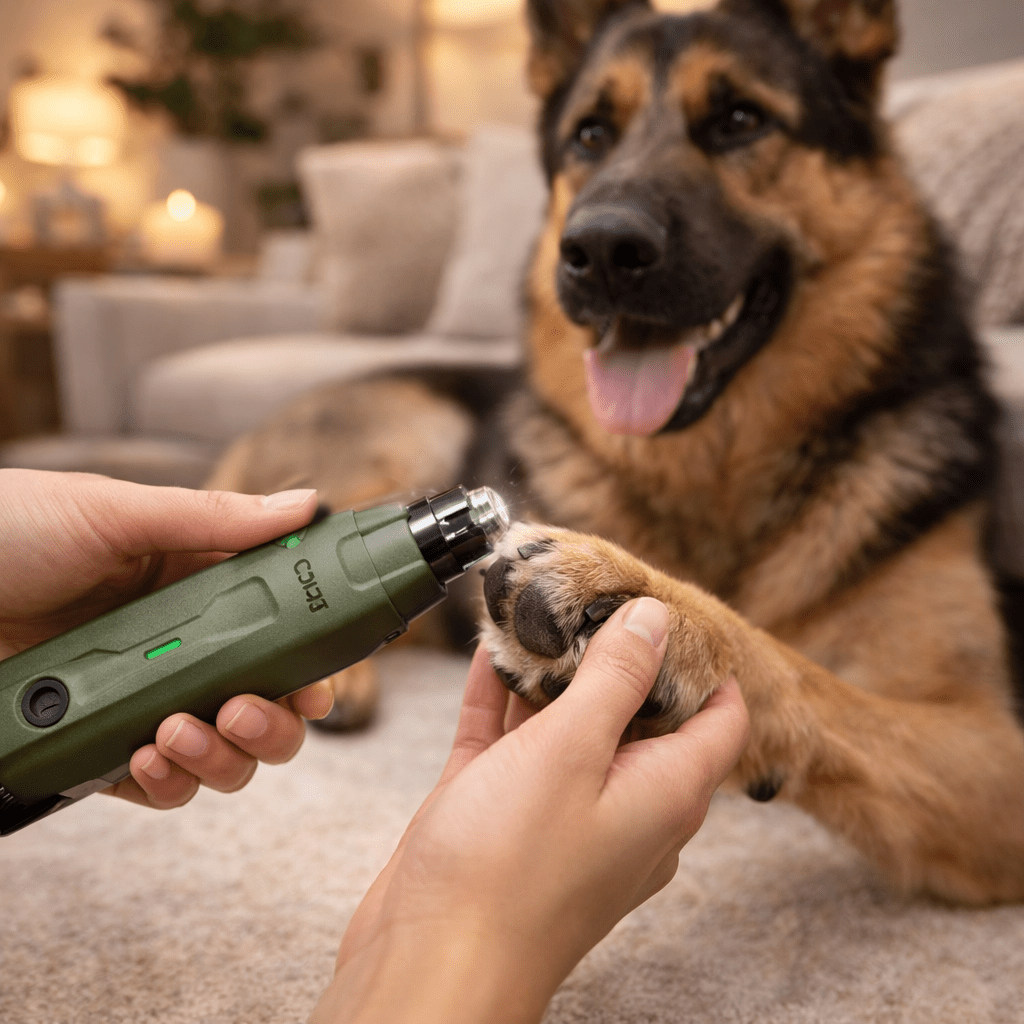 Dog Nail Grinder, 6-Speed Rechargeable Pet Nail Trimmer with Dual LED & Low-Noise Motor - Homvista