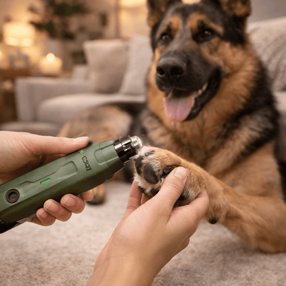 Dog Nail Grinder, 6-Speed Rechargeable Pet Nail Trimmer with Dual LED & Low-Noise Motor - Homvista