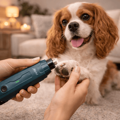 Dog Nail Grinder, 6-Speed Rechargeable Pet Nail Trimmer with Dual LED & Low-Noise Motor - Homvista