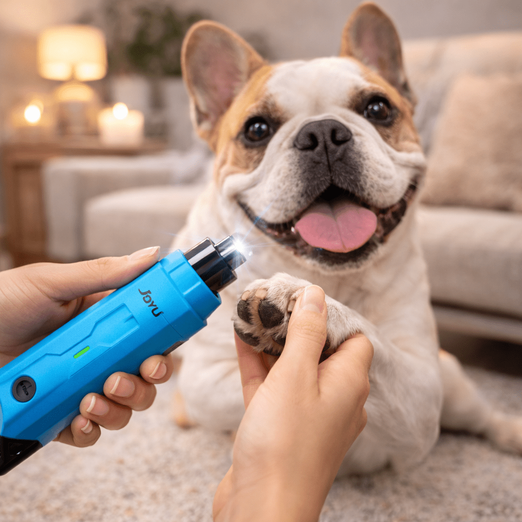 Dog Nail Grinder, 6-Speed Rechargeable Pet Nail Trimmer with Dual LED & Low-Noise Motor - Homvista