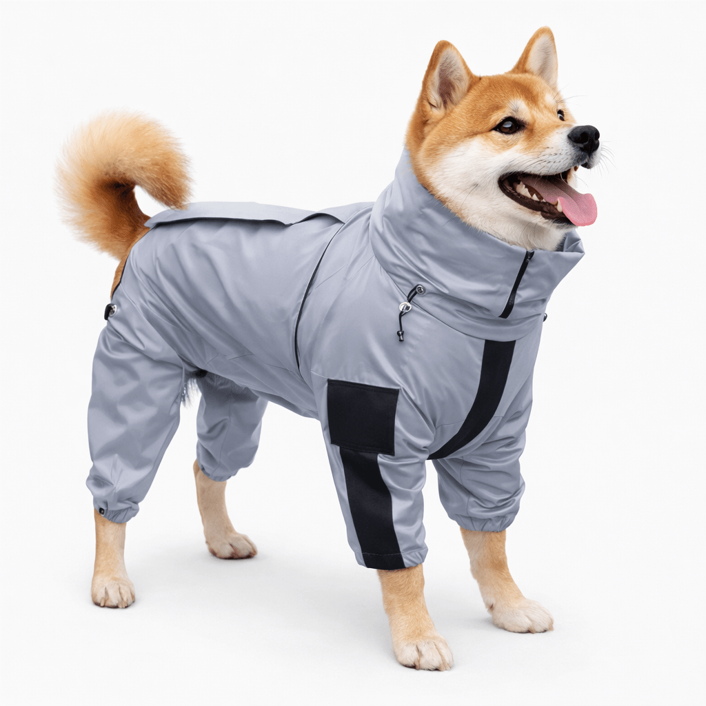 Dog Raincoat, Reflective Water-Resistant Dog Coat with Breathable Lining, S–XXL - Homvista