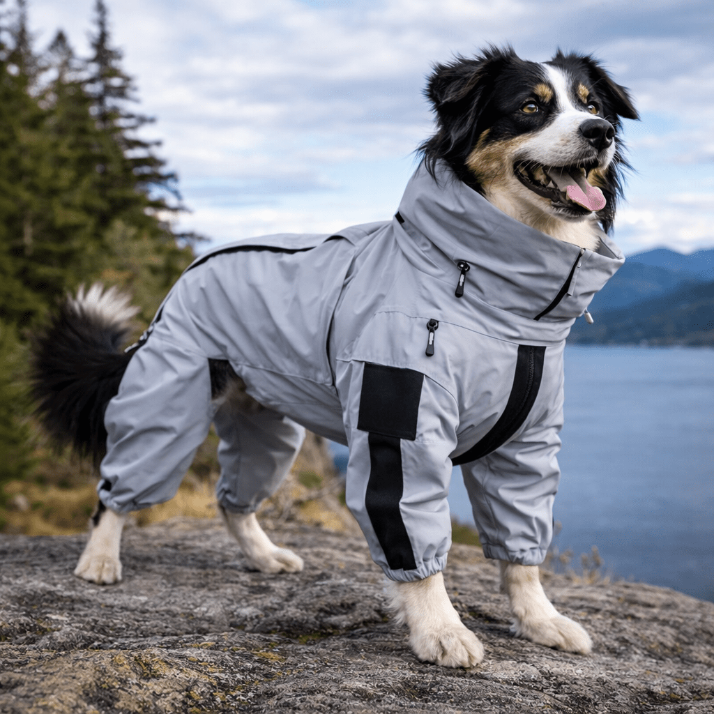 Dog Raincoat, Reflective Water-Resistant Dog Coat with Breathable Lining, S–XXL - Homvista