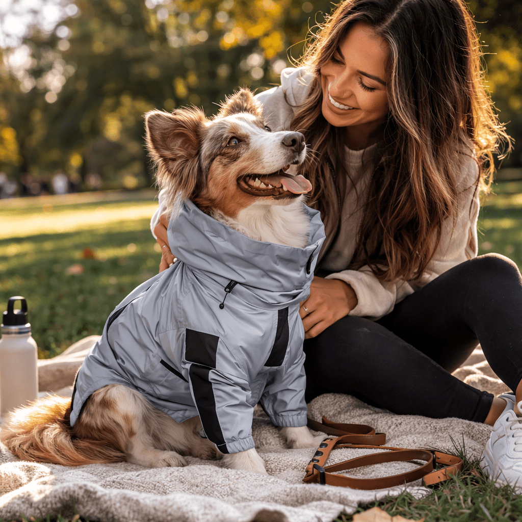Dog Raincoat, Reflective Water-Resistant Dog Coat with Breathable Lining, S–XXL - Homvista