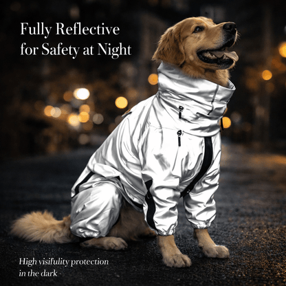 Dog Raincoat, Reflective Water-Resistant Dog Coat with Breathable Lining, S–XXL - Homvista