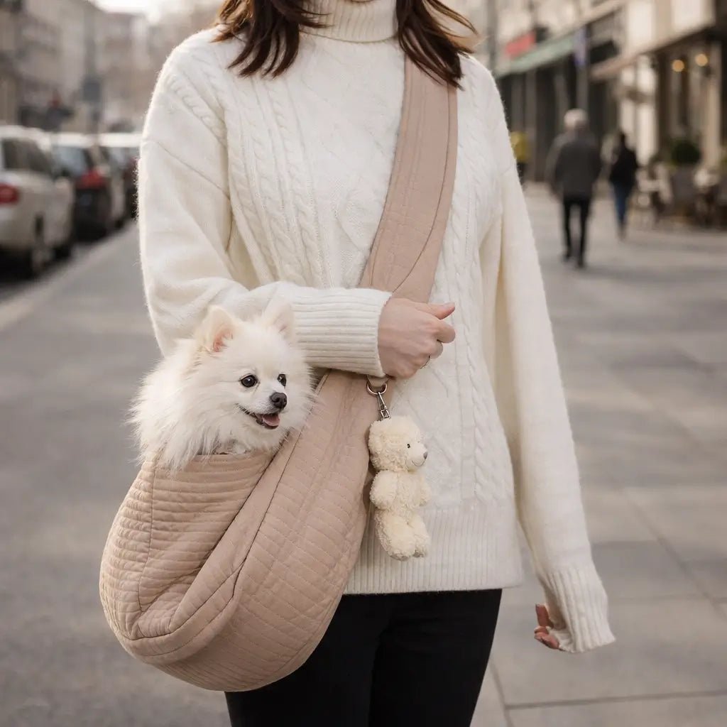 Dog Sling Carrier, Padded Shoulder & Crossbody Pet Carrier for Small to Medium Dogs - Homvista
