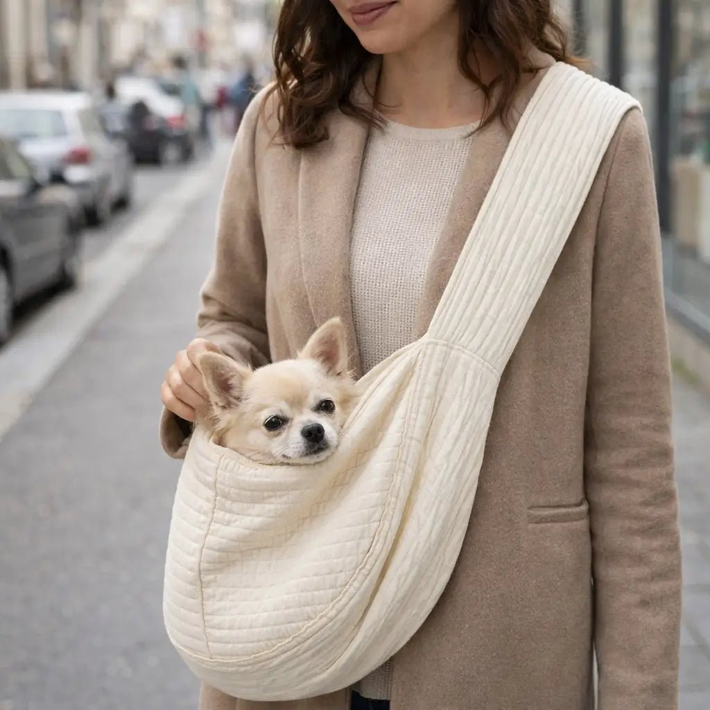Dog Sling Carrier, Padded Shoulder & Crossbody Pet Carrier for Small to Medium Dogs - Homvista