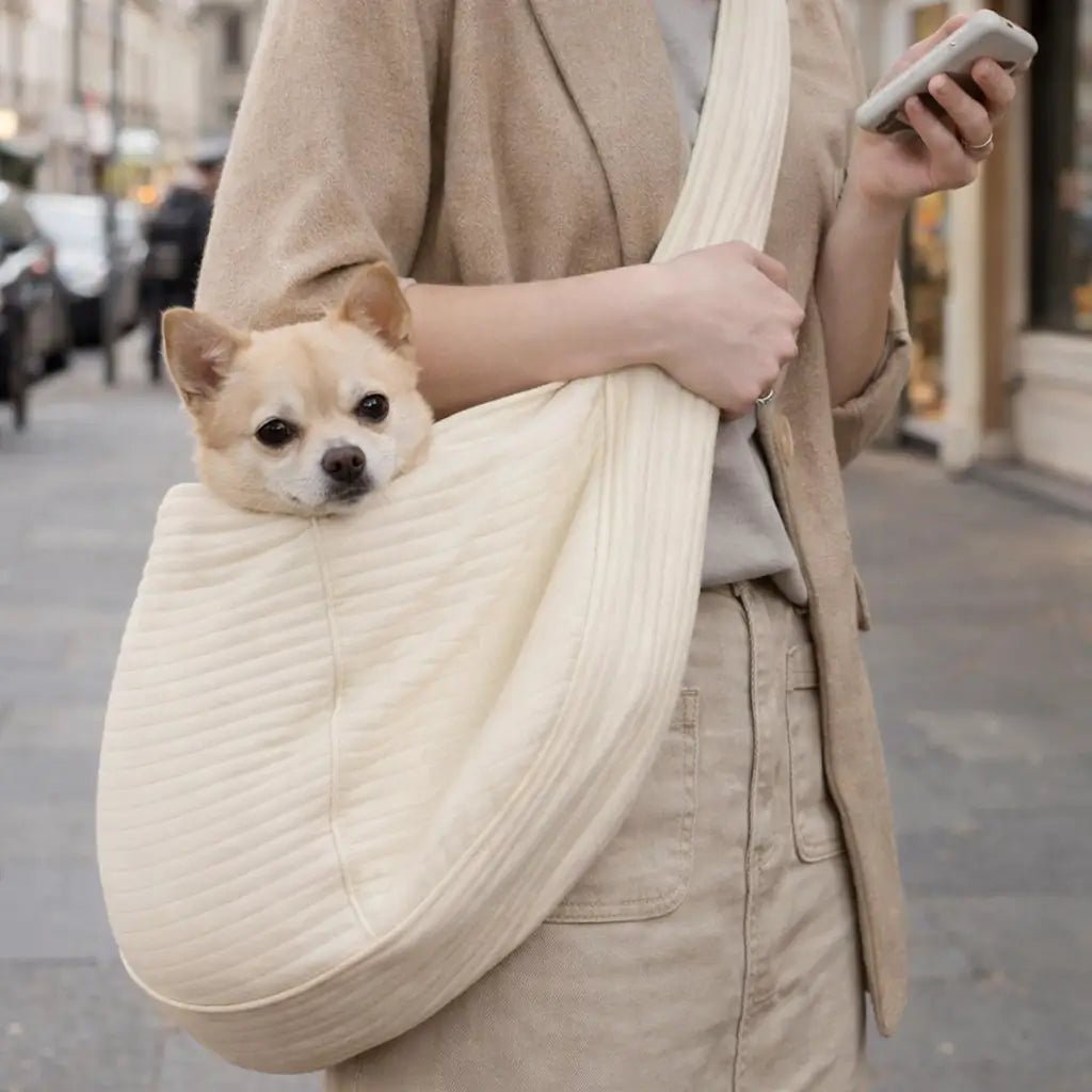 Dog Sling Carrier, Padded Shoulder & Crossbody Pet Carrier for Small to Medium Dogs - Homvista