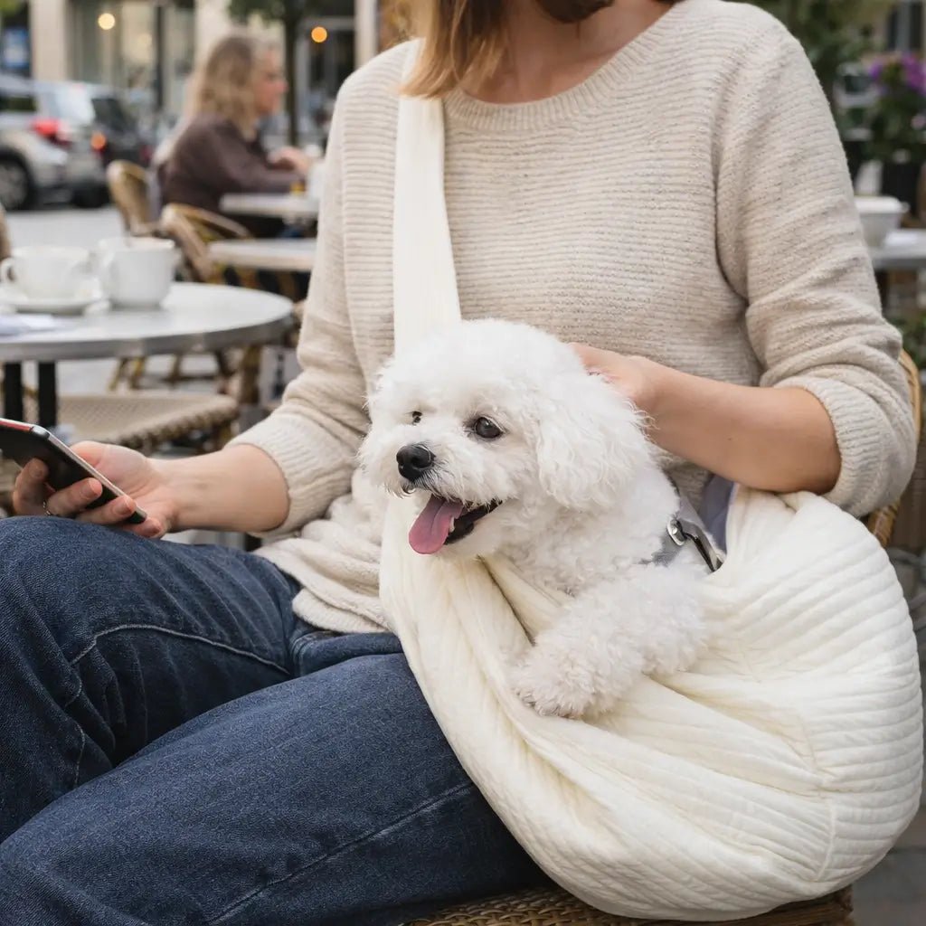 Dog Sling Carrier, Padded Shoulder & Crossbody Pet Carrier for Small to Medium Dogs - Homvista